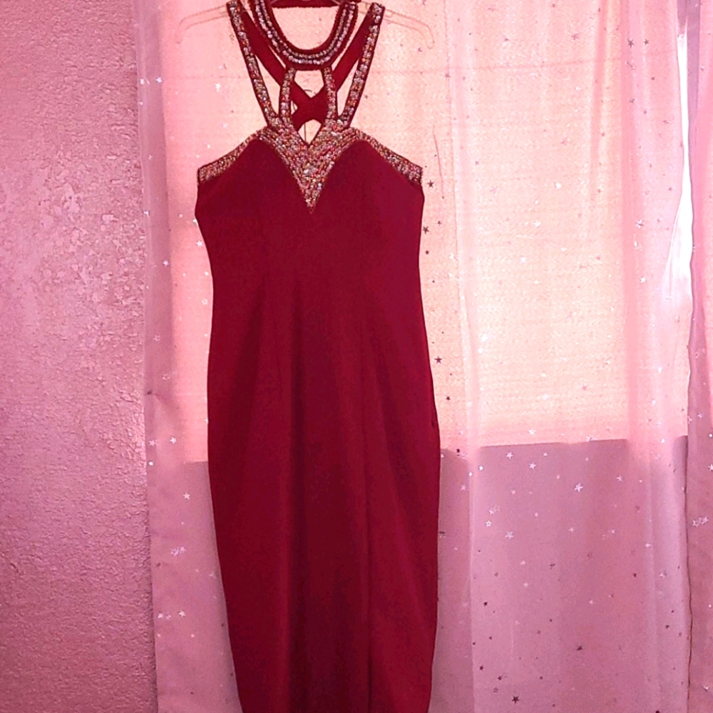 Vintage Burgundy Dress